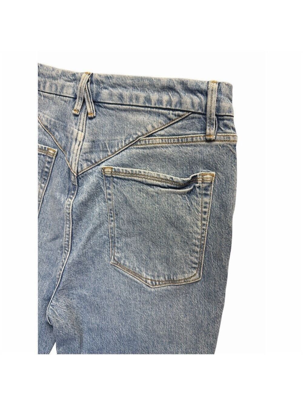 Good American Jeans Womens Size 14 Light Wash Blue High Rise Straight - Picture 6 of 11